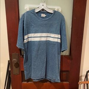 Faherty Blue and White Striped Tee